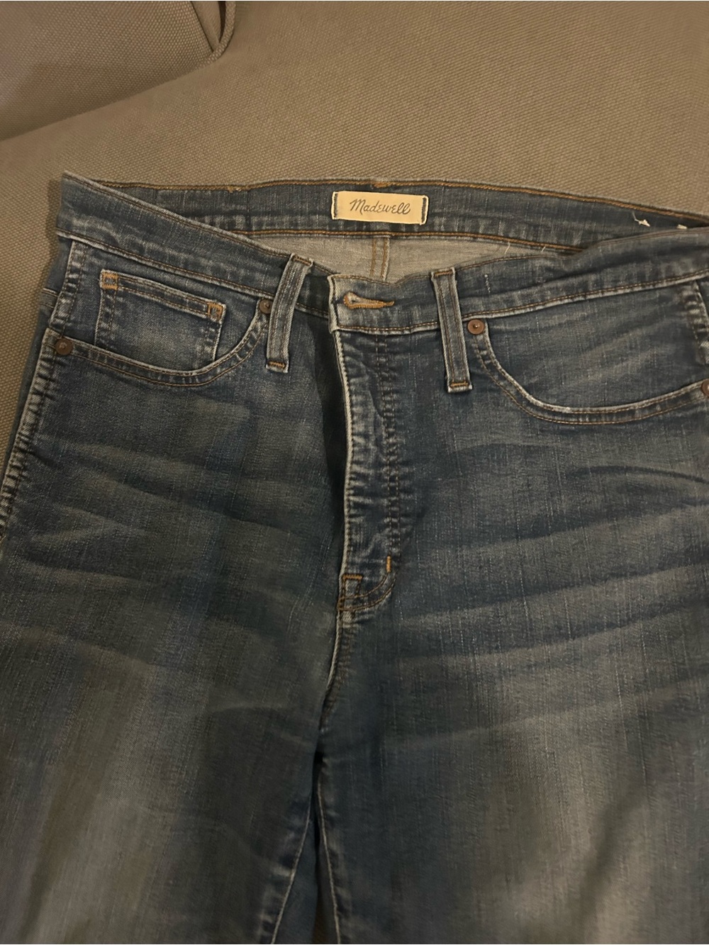 Madewell Women's Slim Straight Leg Jeans in Medium Blue Wash 31